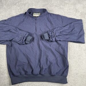 Zero Restrictions Golf Outerwear Mens Blue Long Sleeve 1/4‎ Button Larg